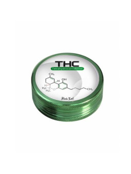 Grinder 'Black Leaf' THC - 2Part Ø-50mm