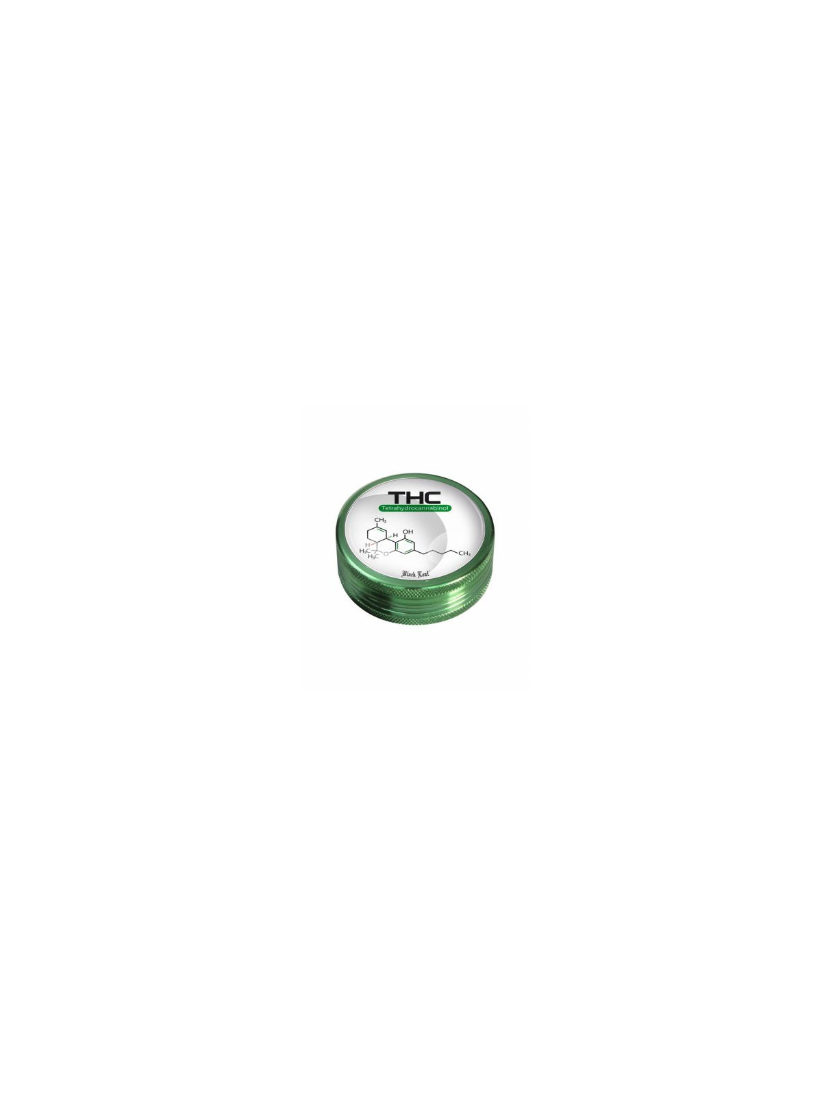 Grinder 'Black Leaf' THC - 2Part Ø-50mm