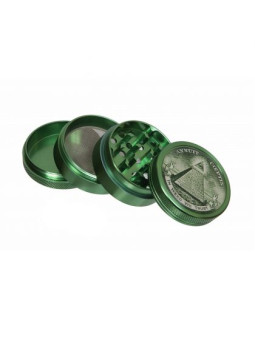 Grinder 'Black Leaf' In Weed We Trust - 4Part Ø-50mm