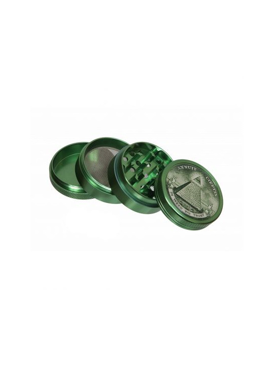 Grinder 'Black Leaf' In Weed We Trust - 4Part Ø-50mm