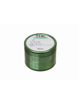 Grinder 'Black Leaf' THC - 4Part Ø-50mm
