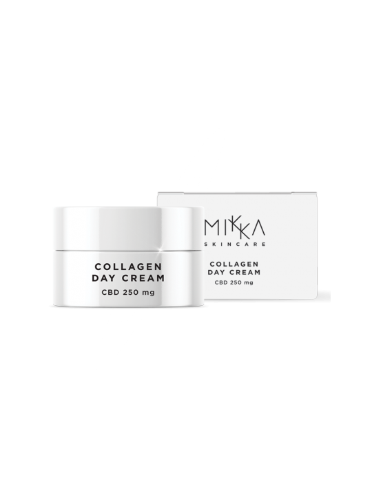 Crema 'PharmaHemp' de zi Anti-Rid 'Mikka' cu CBD 250mg 'Collagen' - 50ml
