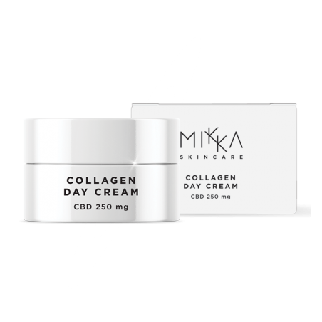 Crema 'PharmaHemp' de zi Anti-Rid 'Mikka' cu CBD 250mg 'Collagen' - 50ml