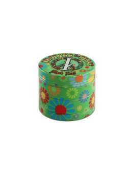 Grinder 'Black Leaf' Smoking for Peace - 4Part Ø-54mm
