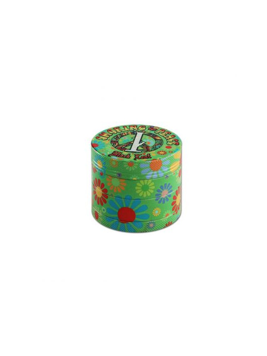 Grinder 'Black Leaf' Smoking for Peace - 4Part Ø-54mm