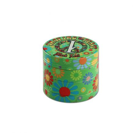 Grinder 'Black Leaf' Smoking for Peace - 4Part Ø-54mm