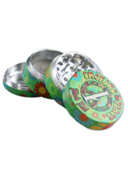 Grinder 'Black Leaf' Smoking for Peace - 4Part Ø-54mm