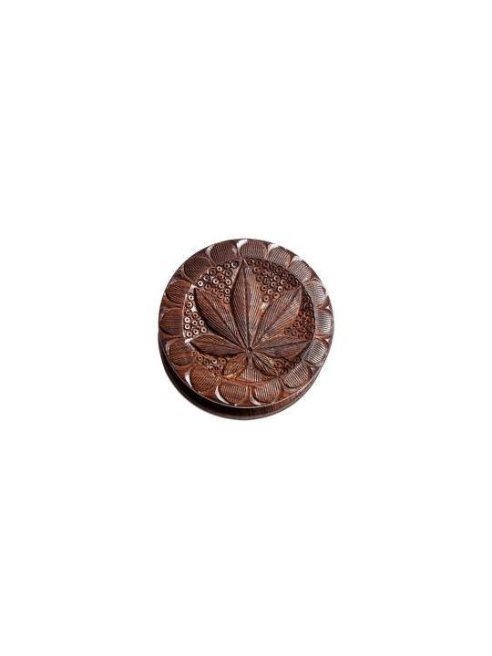 Grinder 'Rosewood' Carv. Leaf - 2Part Ø-75mm