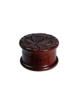 Grinder 'Rosewood' Leaf Carved - 2Part Ø-55mm