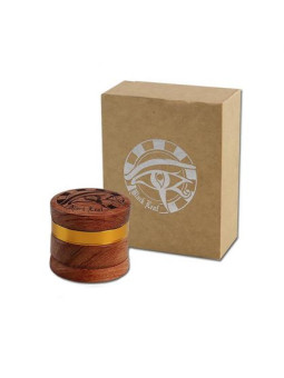 Grinder 'Black Leaf' Wood Egypt - 4Part Ø-60mm