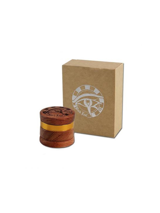 Grinder 'Black Leaf' Wood Egypt - 4Part Ø-60mm