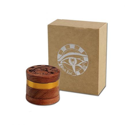 Grinder 'Black Leaf' Wood Egypt - 4Part Ø-60mm