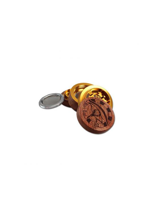 Grinder 'Black Leaf' Wood Egypt - 4Part Ø-60mm