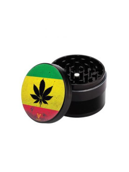 Grinder Non-Stick 'V-SYNDICATE' din Ceramica 'Rasta Leaf' - 4Part Ø-55mm