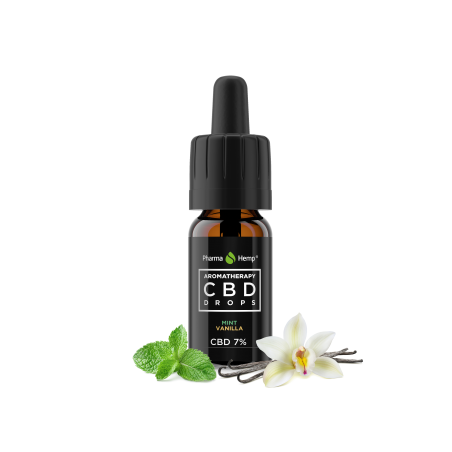 Aromatherapy 'PharmaHemp' 7% - 'MINT & VANILLA' 10ml (nu este pentru uz uman)