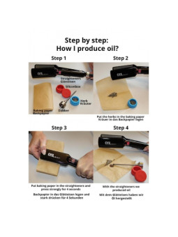 'Oil Black Leaf' Rosin Press white