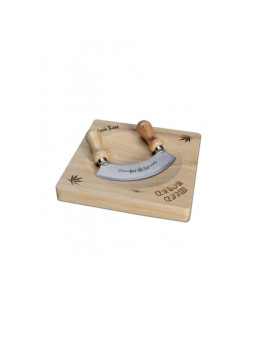 'Black Leaf' Weed board & Curved Chopping Knife