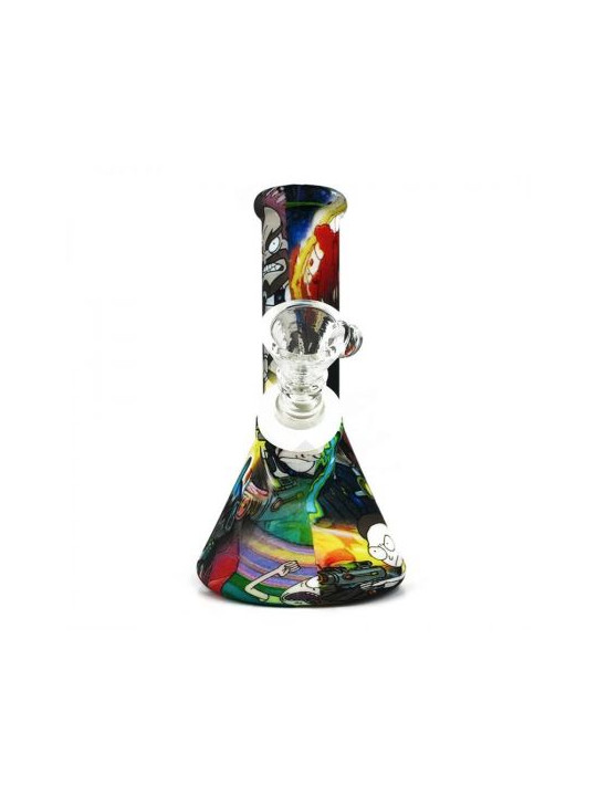 Bong 'Cartoons' din Silicon 'Black' H-120mm