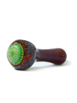 Pipa din Sticla 'Abstract Cool Vortex' Red - 13cm