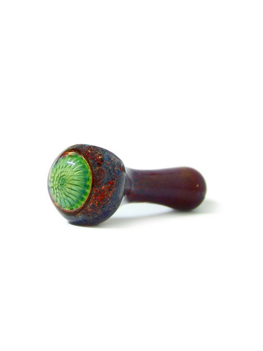Pipa din Sticla 'Abstract Cool Vortex' Red - 13cm