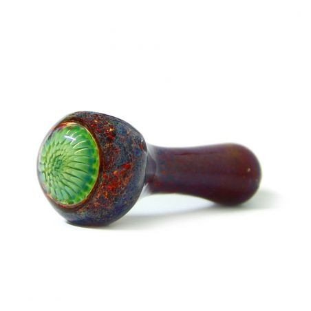 Pipa din Sticla 'Abstract Cool Vortex' Red - 13cm
