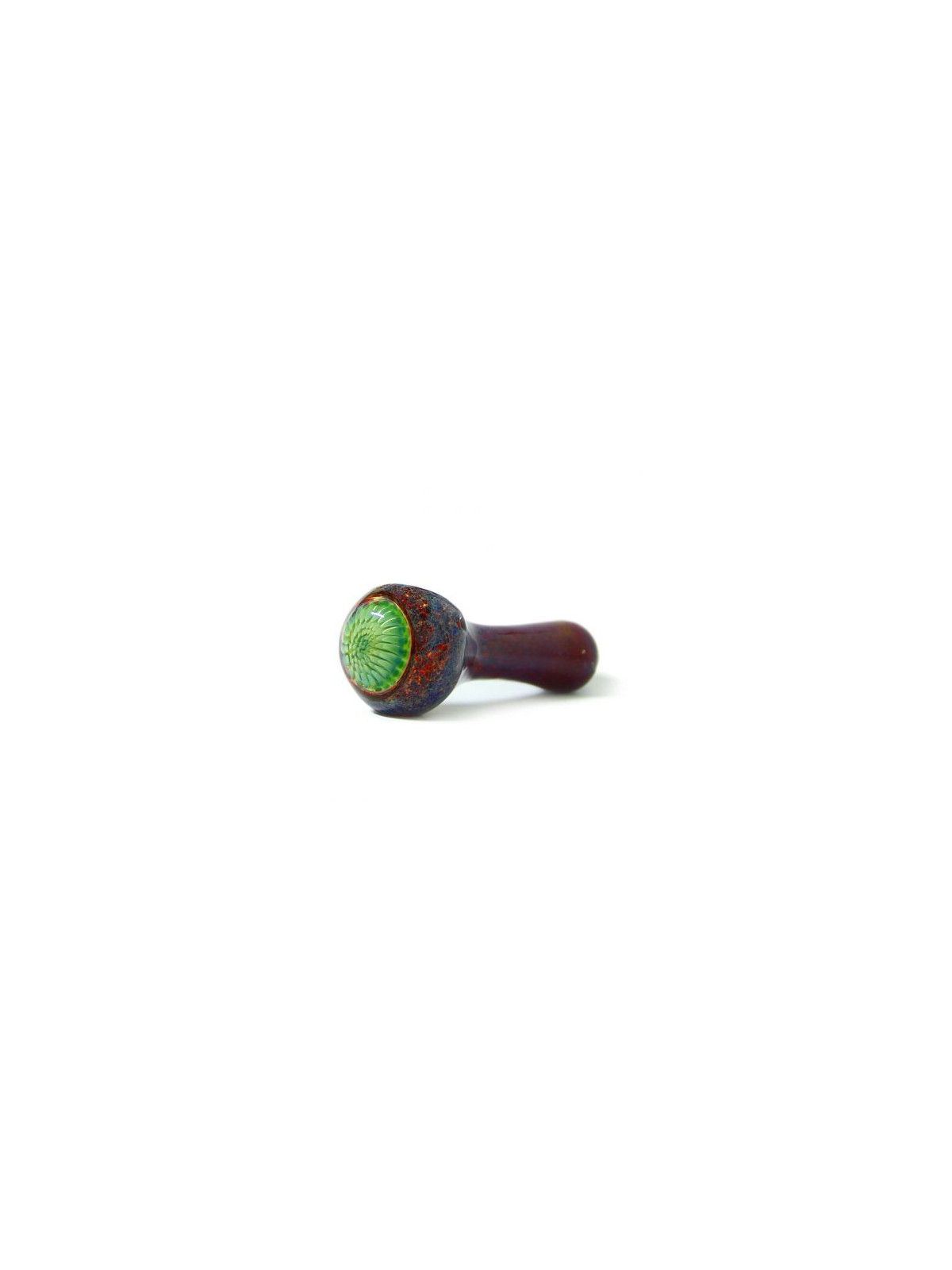 Pipa din Sticla 'Abstract Cool Vortex' Red - 13cm