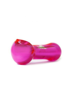 Pipa 'Bob Marley' din Sticla 'Puffy Pink' SHINY - 10cm.