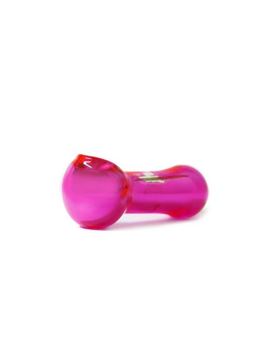 Pipa 'Bob Marley' din Sticla 'Puffy Pink' SHINY - 10cm.