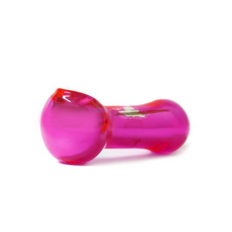 Pipa 'Bob Marley' din Sticla 'Puffy Pink' SHINY - 10cm.