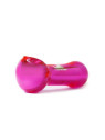 Pipa 'Bob Marley' din Sticla 'Puffy Pink' SHINY - 10cm.