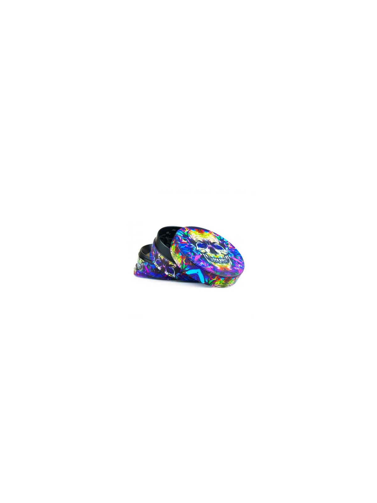 Grinder 'Best Buds' din Metal 'Psy Flames Skulls' - 4Part Ø-50mm