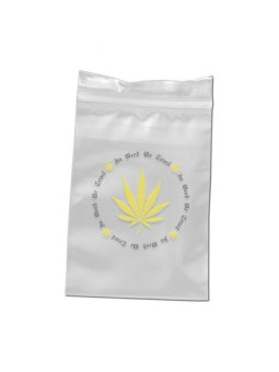Pungi Zip-Lock 'In Weed We Trust' 40x60mm. - x100buc.