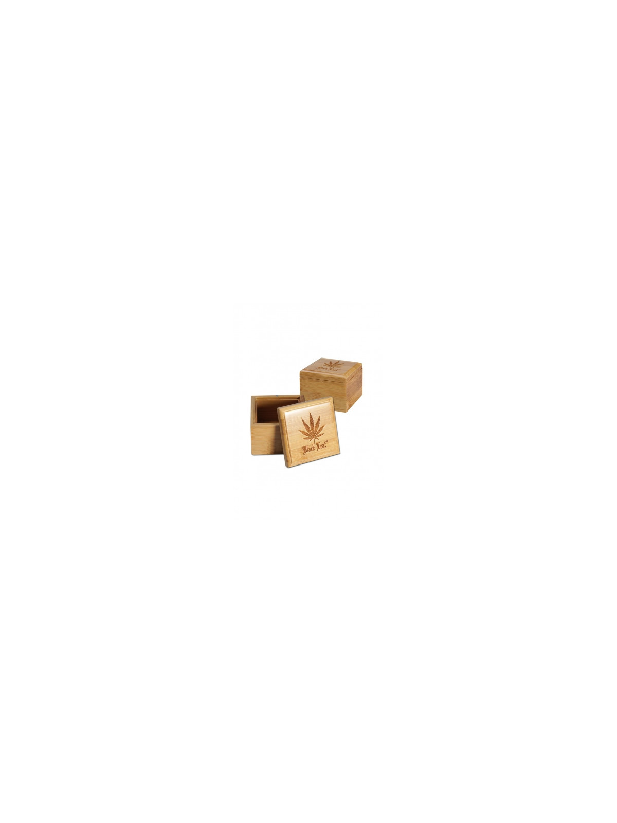 'Black Leaf' 'Leaf' Bamboo Storage Box