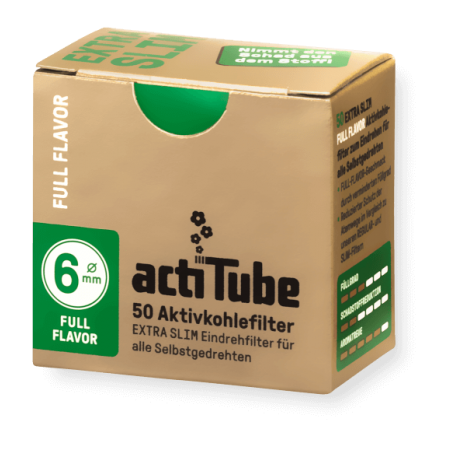 Filtre EXTRA SLIM 'actiTube' Carbon Activ ø6mmx50buc.