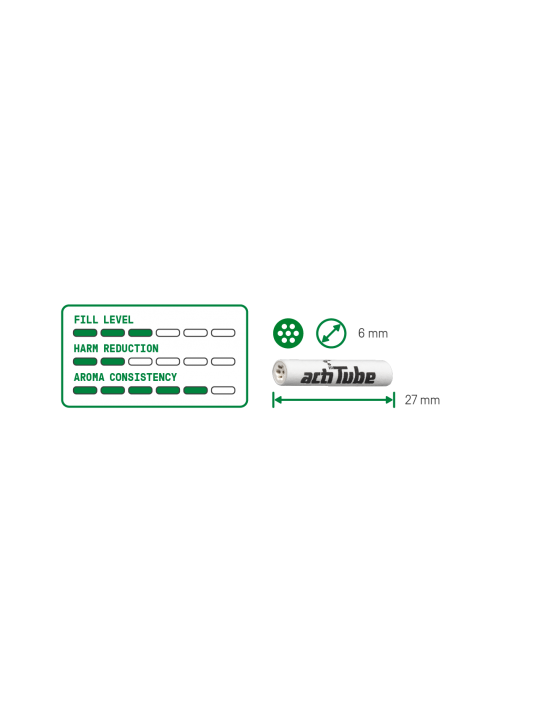 Filtre EXTRA SLIM 'actiTube' Carbon Activ ø6mmx50buc.