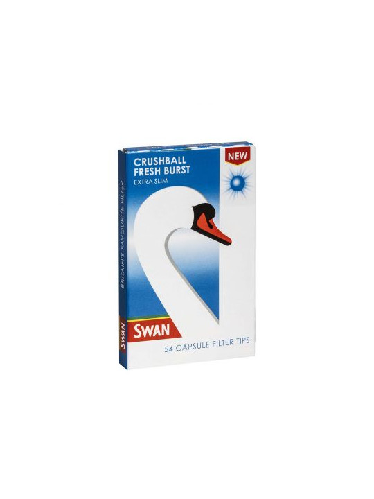 Filtre Extra Slim 'SWAN' Crushball - cu aroma de Menta