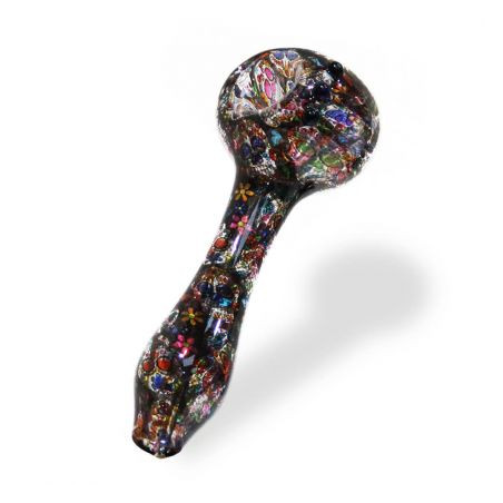 Pipa din Sticla 'Colorful' Mexican Skulls
