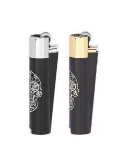 Bricheta 'Clipper' din Metal 'Mex Skulls' - x1 buc.