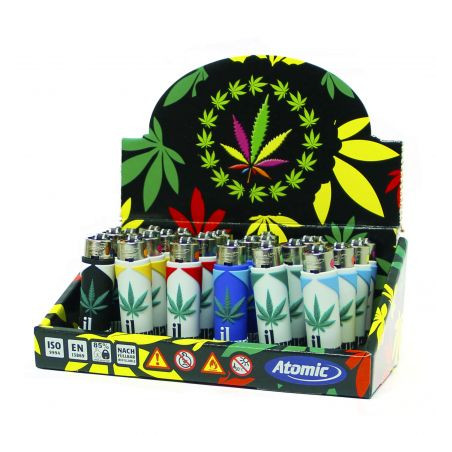 Bricheta 'Clipper' cu Cover 'Atomic Weed Leaf 3D' - x1buc.