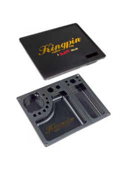 Tava de Rulat 'KINGPIN' x 'RAW' din plastic cu magnet 'MAFIOSO'