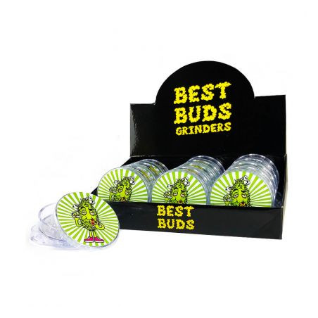 Grinder 'Best Buds' din Plastic 'Pizza' - 3Part Ø-50mm