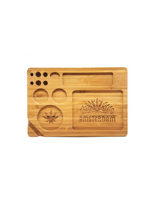 Tava de Rulat 'Amsterdam Cannabis' Bamboo