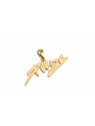Pandantiv 'Purize' din Argint placat cu Aur 24k + Piatra Swarovski