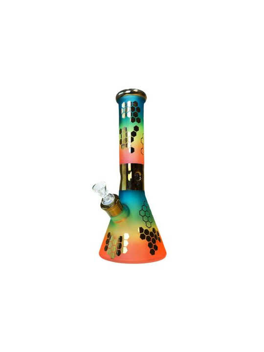 Bong 'BlackSheep' Rainbow Bee Hexagon H--320mm