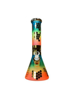 Bong 'BlackSheep' Rainbow Bee Hexagon H--320mm