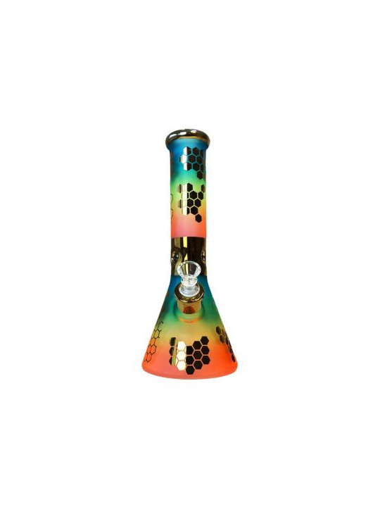 Bong 'BlackSheep' Rainbow Bee Hexagon H--320mm