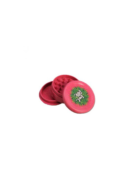 Grinder 'Black Leaf' Hemp Plastic 'Bio-Degradable' - 3Part Ø-60mm