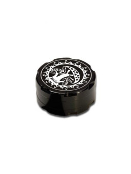 Grinder 'Black Leaf' Aluminium Mushroom - 2Part Ø-38mm