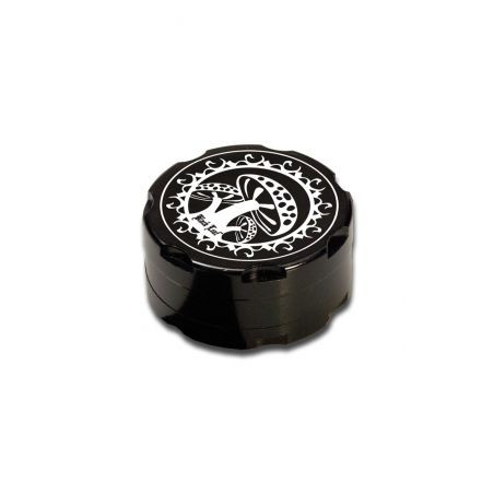 Grinder 'Black Leaf' Aluminium Mushroom - 2Part Ø-38mm