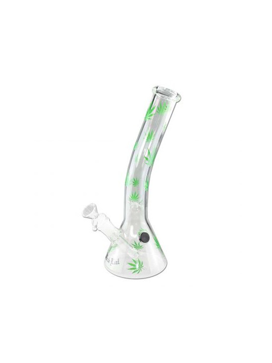 Bong 'Black Leaf' Beaker Leaves Bent H-300mm